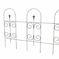 Panacea Folding Fence with Finial - Black