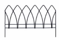 Panacea Gothic Arch Garden Edge Fence - Black Perspective: Main