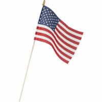 Valley Forge 8 In. x 12 In. Polycotton Stick American Flag USE8D Pack of 48 Perspective: Main