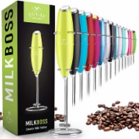 Zulay Kitchen MILK BOSS Milk Frother With Stand - Lime Green