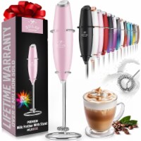 Zulay Kitchen MILK BOSS Milk Frother With Stand - Cotton Candy