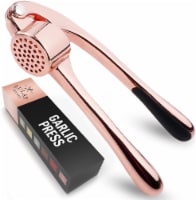 Zulay Kitchen Garlic Press with Soft Easy-Squeeze Ergonomic Handle - Duchess Rose Gold