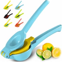 Zulay Kitchen Lemon Lime Squeezer - Cool Blue & Yellow