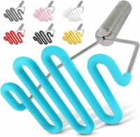 Zulay Kitchen Potato Masher with Premium Silicone-Coated Stainless-Steel Design - Blue