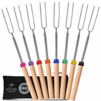 Zulay Kitchen Long Marshmallow Roasting Sticks Extendable Design (32 Inch) 8 Pack Assorted