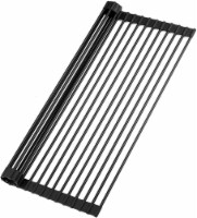 Zulay Kitchen Multipurpose Roll Up Sink Drying Rack - Black Large