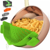 Zulay Kitchen Adjustable Silicone Pot Strainer - Green