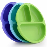 Zulay Kitchen Silicone Divided Baby Plates (3pcs)