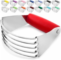 Zulay Kitchen Dough Blender and Pastry Cutter - Red