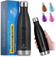 Zulay Kitchen Hydration Nation Stainless Steel Water Bottle - Midnight Black