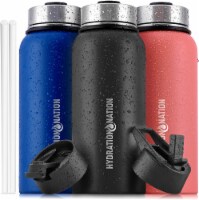 Zulay Kitchen Hydration Nation Thermo Stainless Steel Water Bottle - Midnight Black