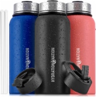 Zulay Kitchen Hydration Nation Thermo Stainless Steel Water Bottle - Midnight Black