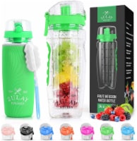 Zulay Kitchen Hydration Nation Portable Water Bottle with Fruit Infuser - Green