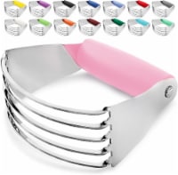 Zulay Kitchen Dough Blender and Pastry Cutter - Pink