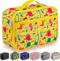 Zulay Kitchen Insulated Lunch Bag With  Compartment & Built-In Handle - Dinosaurs