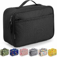 Zulay Kitchen Insulated Lunch Bag With  Compartment & Built-In Handle - Black