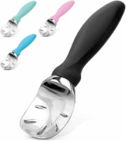 Zulay Kitchen Ice Cream Scooper with Soft Easy Handle and Built-in Lid Opener - Black