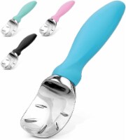 Zulay Kitchen Ice Cream Scooper with Soft Easy Handle and Built-in Lid Opener - Blue