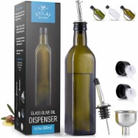 Zulay Kitchen Olive Oil Dispenser Bottle For Kitchen - Dark Brown
