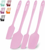 Zulay Kitchen Silicone Spatula Set with Durable Stainless Steel Core - Pink