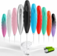 Zulay Kitchen Milk Boss Milk Frother - Double Grip (Batteries Included) - Black