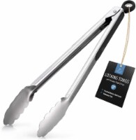 Zulay Kitchen Locking Stainless Steel Tongs (12 inch)