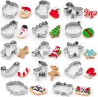 Zulay Kitchen Metal Christmas Cookie Cutters (14-Pieces)