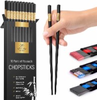 Zulay Kitchen Premium Japanese Chopsticks Reusable & Durable Design - Gold