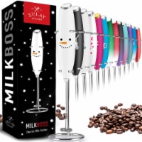 Zulay Kitchen Milk Frother With Stand (Christmas Edition) Snowman