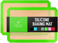 Zulay Kitchen Silicone Baking Mat Sheet 2-Pack - Light Green