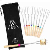 Zulay Kitchen Long Marshmallow Roasting Sticks Extendable Design (32 Inch) 10 Pack Assorted
