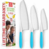 Zulay Kitchen Kids Knife Set - Blue