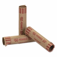 Preformed Tubular Coin Wrappers, Pennies, $.50, 1000 Wrappers/Box 20001