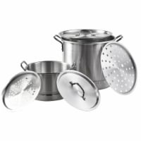 IMUSA 32Qt Stock Pot With Steamer Aluminum Perspective: Main