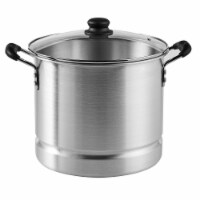 IMUSA Seafood and Tamale Steamer with Glass Lid - Silver