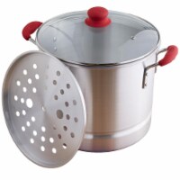 IMUSA Global Kitchen Mexico Steamer Pot - Red/Silver Perspective: Main