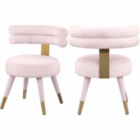 Meridian Furniture Fitzroy Pink Velvet Dining Chair (Set of 2)