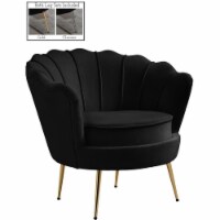 Meridian Furniture Gardenia Black Velvet Chair