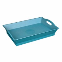 Little Butler TRAYSAQUA PVC Serving Tray, Aqua - Small