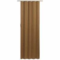 LTL Home Products Via 36 x 80 Vinyl Hinged Single Folding Door, Oak Brown