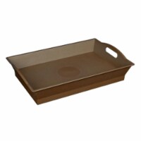 Little Butler TRAYSBARK-6 PVC Serving Tray, Bark - Small -Pack of 6