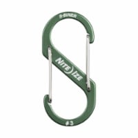 Nite Ize S-Biner Aluminum Dual Carabiner #3 - Olive Perspective: Main