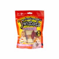 Pet Factory Twistedz American Beefhide Bones w/ Pork Meat Wrap - 4-5", 3 Count
