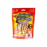 Pet Factory Twistedz American Beefhide Twist Sticks w/ Pork Meat Wrap - 5", 20 Count