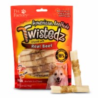 Pet Factory Twistedz American Beefhide Mini Rolls w/ Beef Meat Wrap - 3-3.5", 14 Count