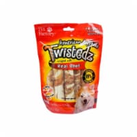 Pet Factory Twistedz American Beefhide Bones w/ Beef Meat Wrap - 4-5", 3 Count