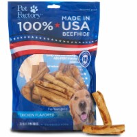 Pet Factory Made in USA Beefhide Mini Rolls Chicken Flavored - 3-3.5", 35 Count