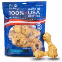 Pet Factory Made in USA Beefhide Bones Chicken Flavored - 6", 12 Count