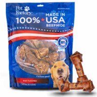 Pet Factory Made in USA Beefhide Bones Beef Flavored - 6", 12 Count