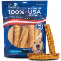 Pet Factory Made in USA Beefhide Rolls Chicken Flavored - 8", 15 Count